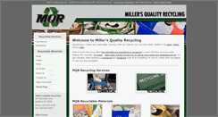 Desktop Screenshot of millersqualityrecycling.com