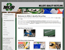 Tablet Screenshot of millersqualityrecycling.com